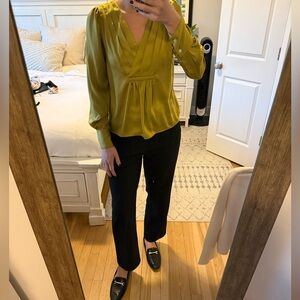 Banana Republic Mustard V-Neck Blouse